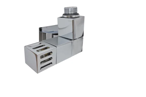 Kriss 4-K2 Rum Plus ventilsæt vinkelløbende m/Rumtermostat, Krom