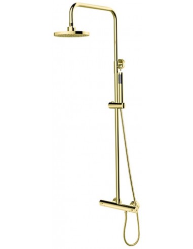 DECCO brusesæt m/termostat H100 - 138 cm - Blank guld