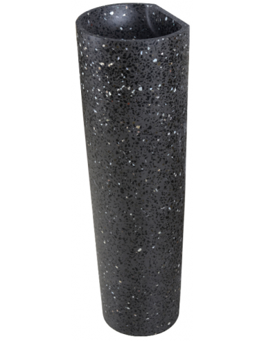 Ideavit Evo gulvmonteret håndvask H90 cm Beton - Sort terrazzo