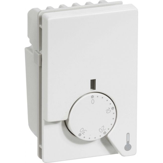 LK Fuga Termostat M/gulvføler 1 1/2 Modul Natsænkn Hvid - 506D62011L