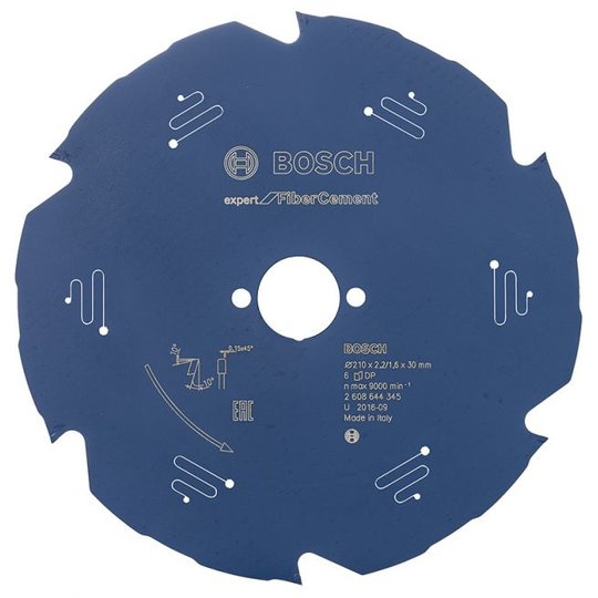 Bosch Rundsavsklinge 210x30x2,2mm 6t Exp Fiber Ceme - 2608644345