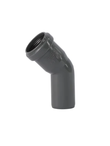 32 mm x 45° Bøjning afløb PP grå