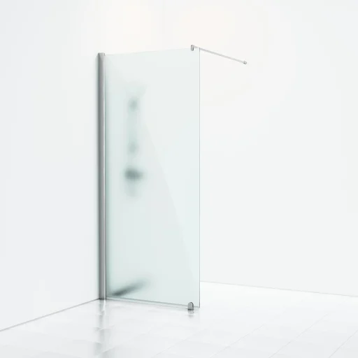 Svedbergs Skoga Brusevæg 70 cm, frostet glas/blank alu