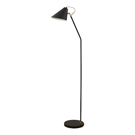 Club Gulvlampe Sort/Hvid 18-20 cm