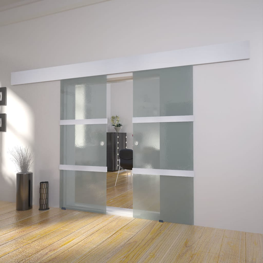 VidaXL dobbeltskydedør i glas