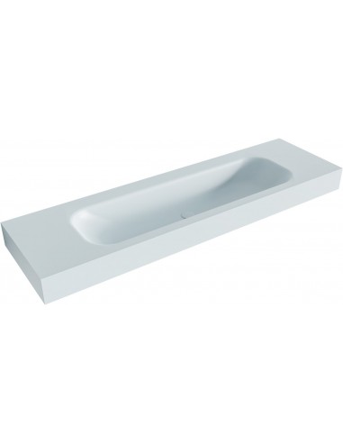 BIG LARGE væghængt håndvask 160 x 46 cm Solid surface - Babyblå