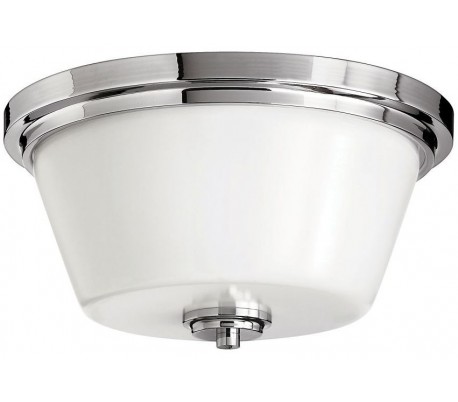 Avon Lofts Badeværelseslampe i stål og glas Ø38,1 cm 2 x G9 LED - Poleret krom/Hvid