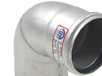 Ø 82 mm x 87,5° Bøjning rustfri AISI304/EN1.4301 Blücher