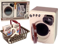 Set. Vaskemaskine. Basket for laundry. Powder. Household appliances. Hanger for children