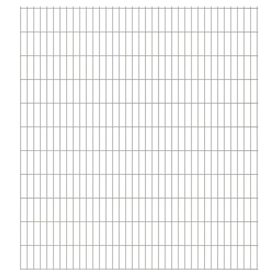 vidaXL havehegnspaneler 2D 2,008x2,23 m 14 m (total længde) sølvfarvet
