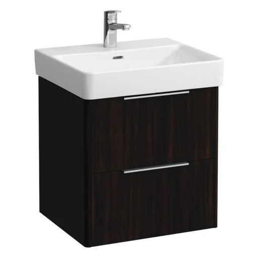 Laufen Base 55 underskab, 2 skuffer, mørk elm