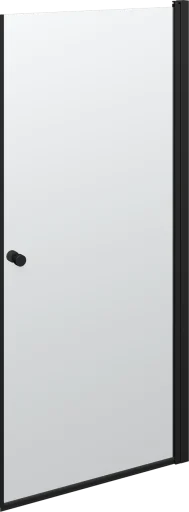 Dansani Match brusedør, 87-89 cm, sort profil, klart glas