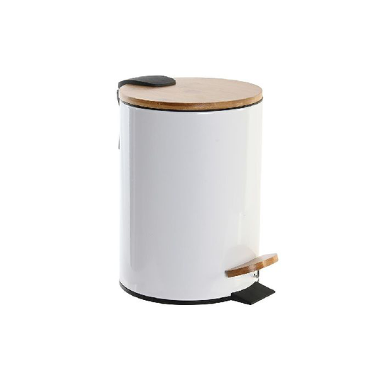 Papirkurv med pedal DKD Home Decor Natur Hvid Orientalsk 3L
