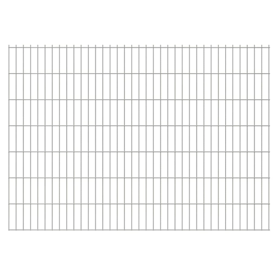 vidaXL havehegnspaneler 2D 2,008x1,43 m 22 m (total længde) sølvfarvet