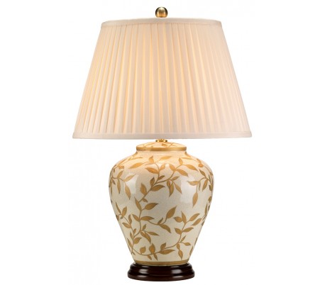 Leaves Bordlampe H62 cm 1 x E27 - Krakeleret guld/Creme