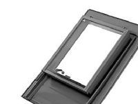 Tagvindue sort - 420-520mm med glas til skifer