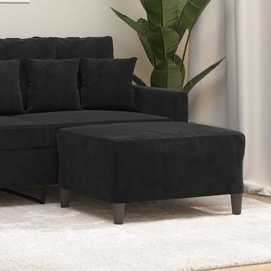 vidaXL fodskammel 70x55x41 cm velour sort
