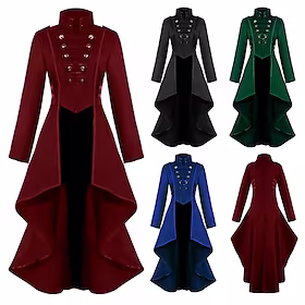 Pestlæge Retro / vintage Punk Gotisk Steampunk 17. århundrede Efterår Jakke Maskerade Dress Trenchcoat Overtøj Dame Voksne Formel Stil Vintage Stil Kostume År