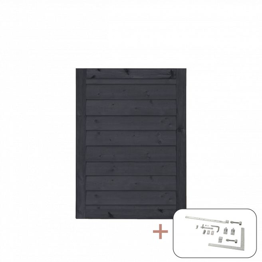 Plus PLUS Klink Enkeltlåge inkl. beslag - 100x125 cm vendbar - 177850-15