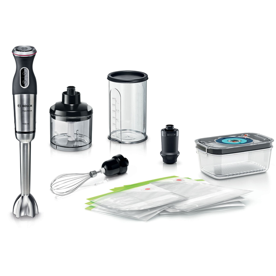 Bosch MS8CM61V5 stavblender + vakuumopbevaringssystem, rustfrit stål