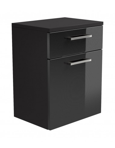 Vægskab i mdf H53 x B40 cm - Antracit højglans
