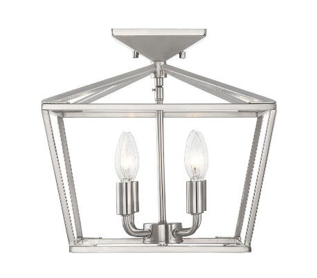 Townsend Plafond 33 x 33 cm - Satineret nikkel