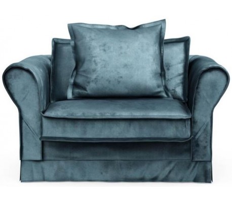 Carlton Lænestol i velour B120 cm - Petrolium
