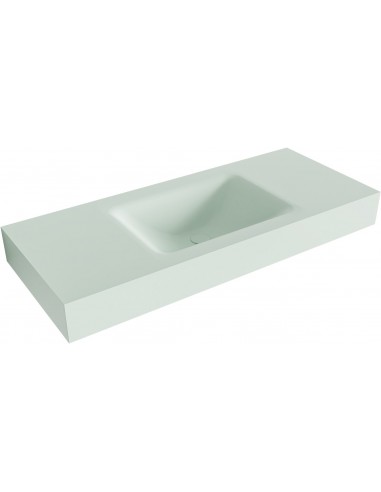 CLOUD væghængt håndvask 110 x 46 cm Solid surface - Svag grøn