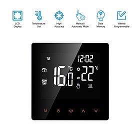 avatto tuya smart termostat elektrisk gulvvarme vand/gas kedel temperatur fjernbetjening til vand/gas kedel arbejde