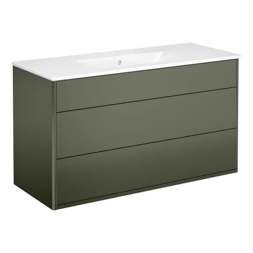 Gustavsberg Graphic Møbelpakke 100x41 cm m/2 skuffer, grøn