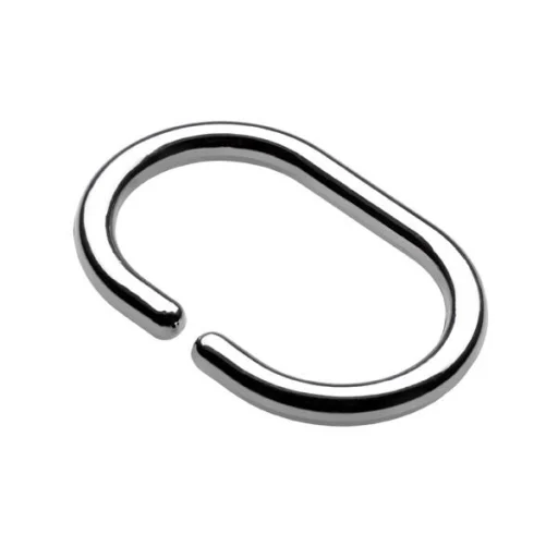 Hefe C-formet ringe til forhæng, Krom - 12 stk.