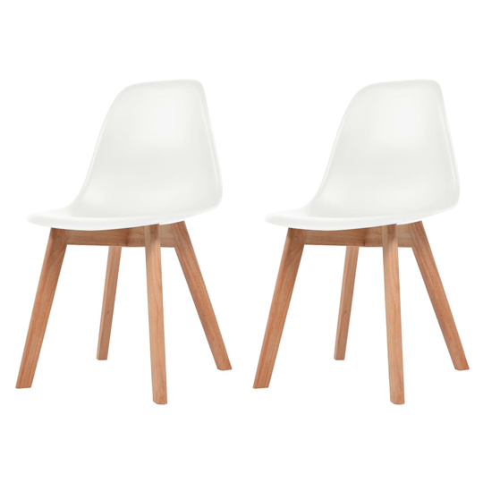 vidaXL spisebordsstole 2 stk. plastik hvid