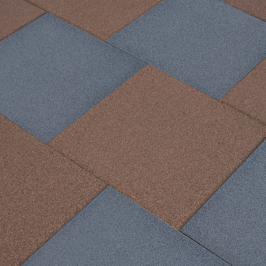 vidaXL faldfliser 6 stk. 50x50x3 cm gummi grå