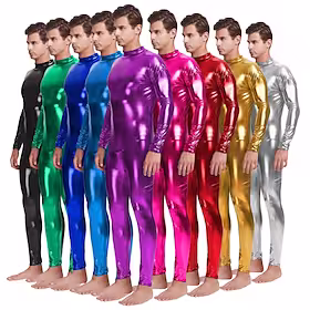Zentai dragter Cosplay kostume Voksne Spandex Latex Cosplay Kostumer Køn Herre Ensfarvet Jul Halloween Karneval