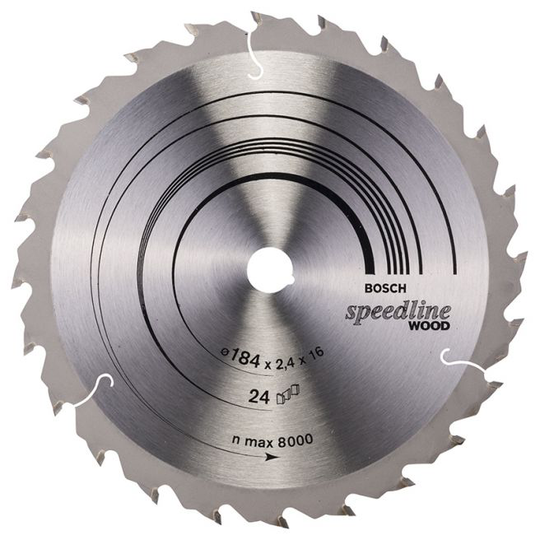 Bosch Rundsavsklinge.speedline Wood 184x16mm 24t - 2608640795