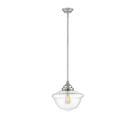 School House Loftlampe Ø36 cm - Poleret krom/Klar