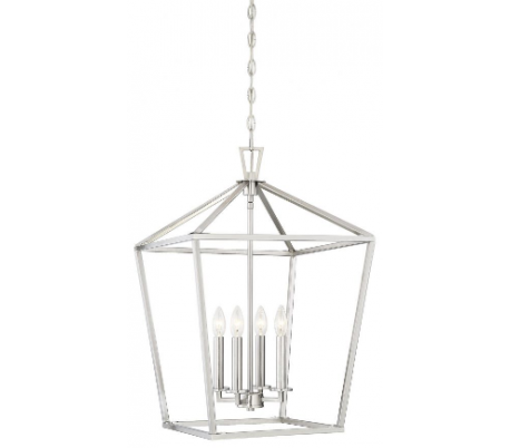 Townsend 4 Foyer Lysekrone 43 x 43 cm - Satineret nikkel