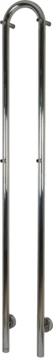 Kriss Duo el-håndklædetørrer 1480x190 mm, poleret rustfrit stål