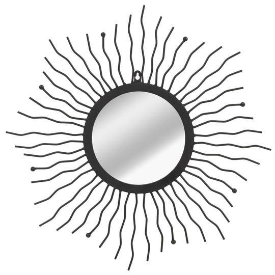 vidaXL vægspejl sunburst 60 cm sort