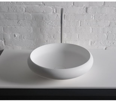 Ideavit Solidego bordmonteret håndvask Ø40 cm Solid surface - Mat hvid