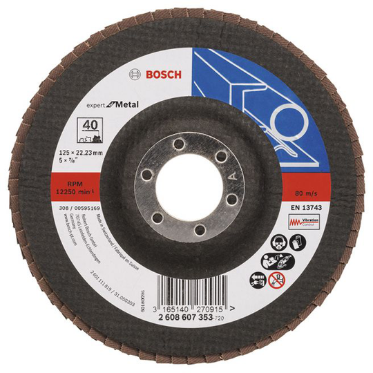 Bosch Lamelslibeskive Bm 125x22mm K40 Flad - 2608607353
