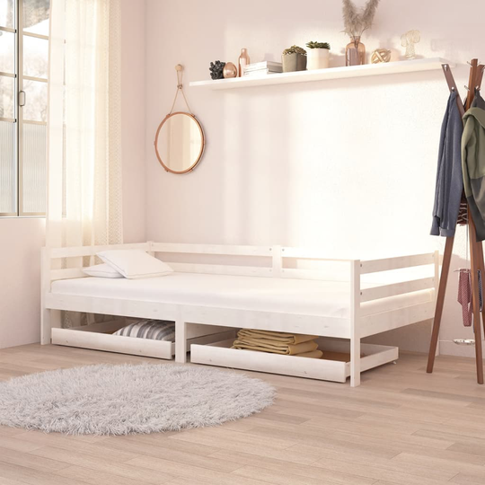 vidaXL skuffer til daybed 2 stk. massivt fyrretræ hvid