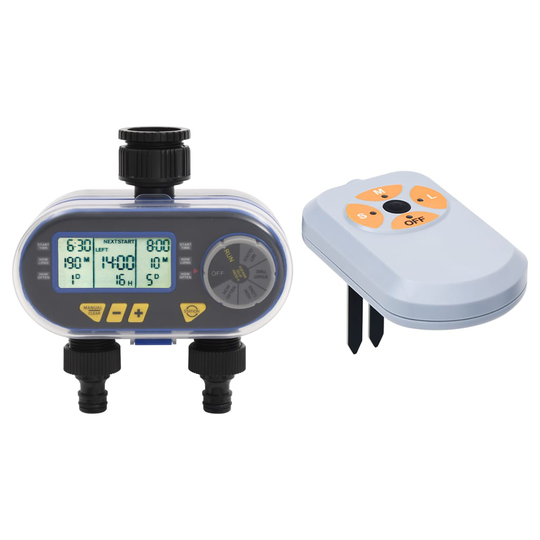 vidaXL digital vandingstimer med 2 slangeudtag og fugtsensor