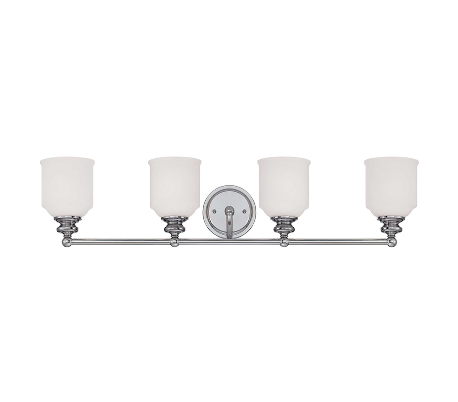 Melrose 4 Badeværelseslampe B85 cm - Poleret krom/Opalhvid