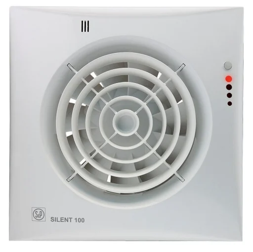 Thermex Silent 100CHZ Visual Ventilator med hygrostat & timer Ø100 mm, Hvid