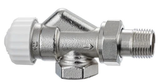 TA Calypso Exact radiatorventil 1/2", omvendt vinkelløb (til 2-strengsanlæg)