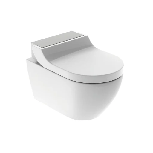 Geberit AquaClean Tuma Comfort væghængt douchetoilet, børstet stål