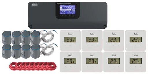 Roth Touchline SL gulvvarmestyring, 8 kredse