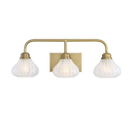 Darlington 3 Badeværelseslampe B65 cm - Varm messing/Opalhvid