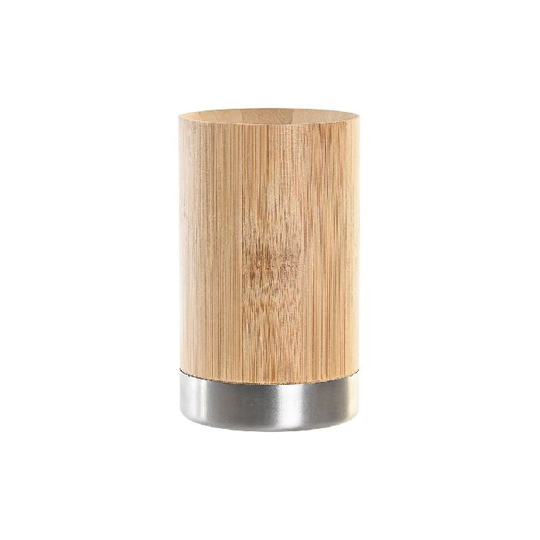 Tandbørsteholder DKD Home Decor Natur Bambus PP (7 x 7 x 11 cm)